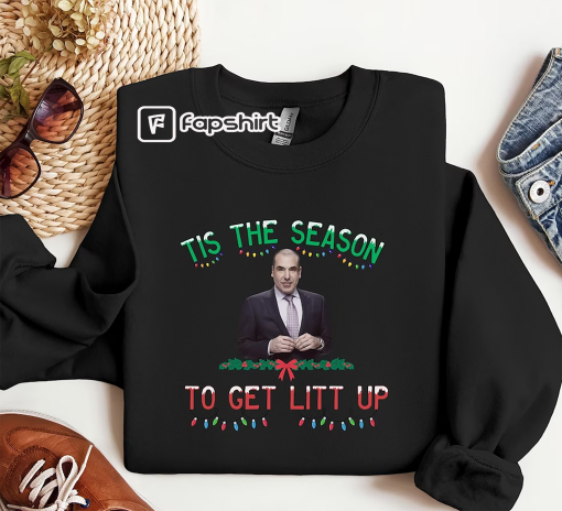 Louis Litt Christmas Sweatshirt, Suits TV Show Sweatshirt, Louis Litt shirt, Litt UP Suits tv show crewneck, Suits show sweater, Suits Merch