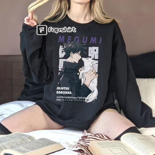 Megumi Divine Dogs Anime Hoodie, Anime Lover Gift, Unisex Anime Cosplay, Divine Dogs Shirt, Japanese streetwear,vintage anime hoodie