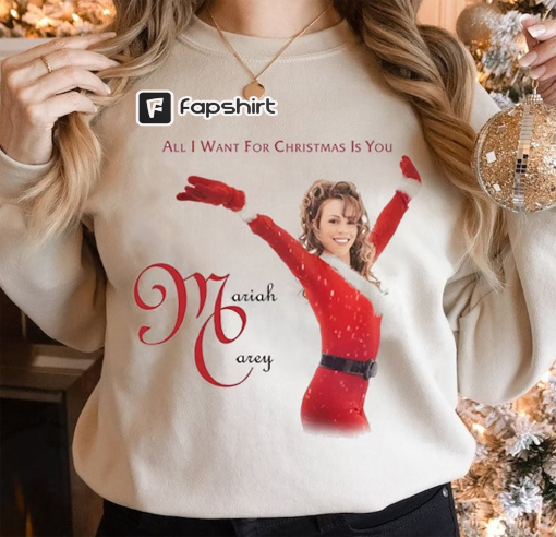 Mariah Carey Merry Christmas Sweatshirt, All I Want For Christmas Is You Shirt, Mariah Carey Sweatshirt, Xmas Tee,Christmas Song Sweatshirt