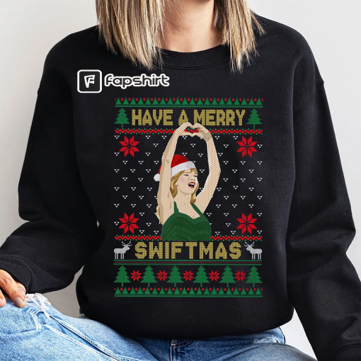 Have A Merry Swiftmas Sweatshirt T-shirt, Ugly Merry Christmas, Swiftmas Christmas Shirt, TS Fan Gift, Merry Christmas, Funny Christmas Gift