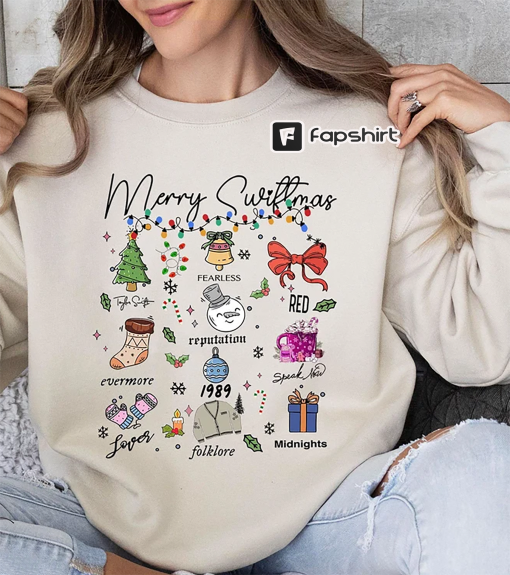 Merry Swift-mas Christmas Shirt, Christmas Taylors Version T-Shirt, TS Movie Tour Concert Tee, Swifttie Sweatshirt, Gift For Her