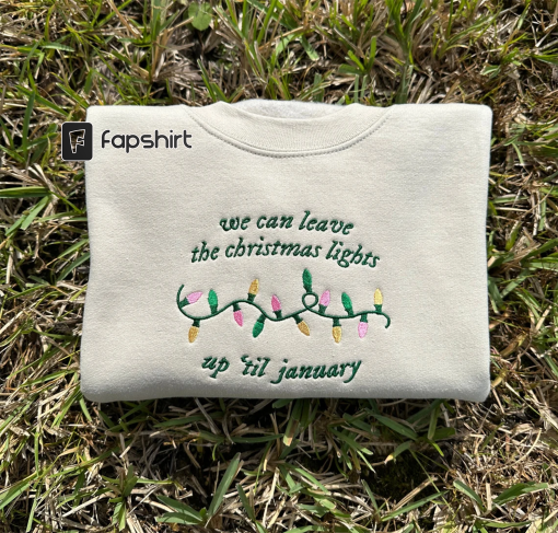 Christmas Taylor Embroidered Sweatshirt, Swiftie Christmas Gift, Taylor Holiday Sweater, Christmas Lights, The Eras Tour Shirt