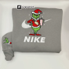 Baby Grinch Christmas Embroidered Sweatshirt, Christmas Gift For