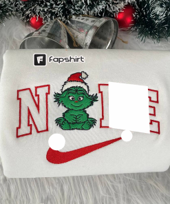 Baby Grinch Christmas Embroidered Sweatshirt, Christmas Gift…