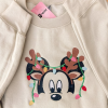 Winnie The Pooh Christmas Lights Embroidered Sweatshirt | Embroidered Shirt | Disney Embroidered Shirt | Disney Christmas Crewneck