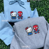 Hello Kitty Embroidered Sweatshirt, Kitty Christmas Embroidery Crewneck Sweatshirt, Christmas Embroidered