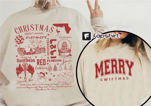 Merry Swiftmas Sweatshirt, Swiftie Merch, Swiftmas Chritsmas Shirt, Vintage Swiftie Merch, The Eras Tour Sweatshirt, Swiftmas Merch