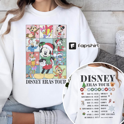 Vintage Disney Era Tour Shirt, Disney Christmas Shirt, Mickey And Friends Christmas Shirt, Christmas Shirt, Sweater, Hoodie, Christmas Gifts