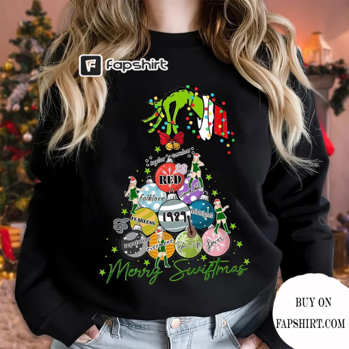 Grinch Merry Swiftmas Sweashirt, The Eras Tour Christmas Shirt, Have A Merry Swiftmas, Taylor version Christmas, Gift for Swiftie, 1989 Xmas