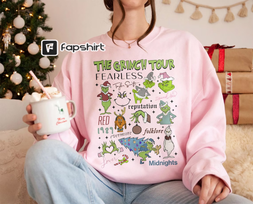 Christmas The Eras Tour Sweatshirt, Retro Grinchmas Shirts, 90’s Vintage Movie Sweater, Swiftie Christmas Gift, Xmas Eras Tour Merch T-Shirt