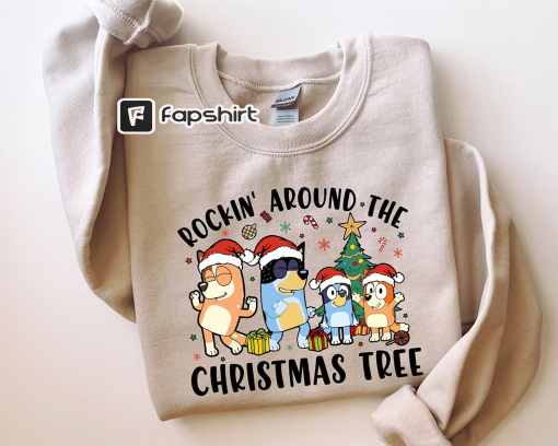 Christmas Sweatshirt, Rockin Around The Christmas Tree Shirt, Christmas Shirt, Christmas Tree Sweatshirt, Funny Christmas Hoodie