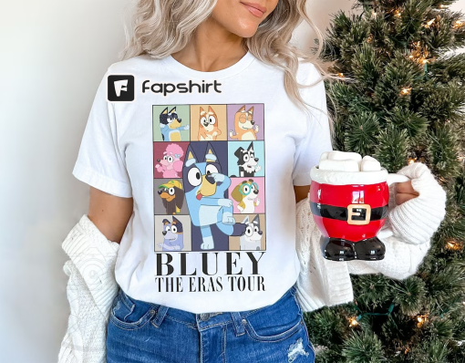 Bluey Eras Tour Sweatshirt, Bluey Family Hoodie, Bluey Cartoon Shirt, Bluey Birthday Party T-Shirt, Bluey Heeler Tee, Eras Tour Bluey