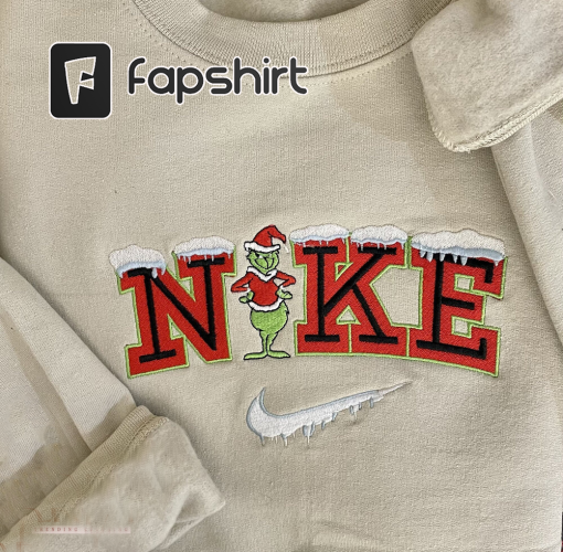 Grinch embroidered sweatshirt, Grinchmas Christmas embroidered sweatshirt, Grinchmas embroidered Christmas sweatshirt,The Grinch sweatshirt