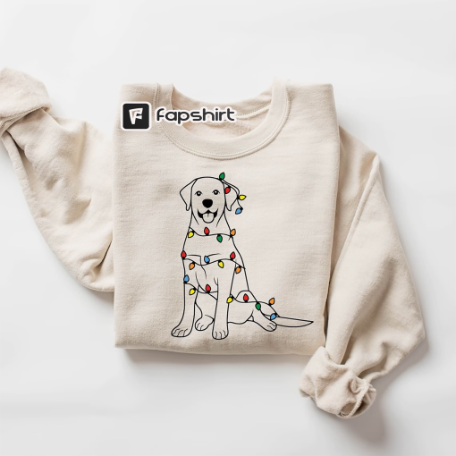 Labrador Dog Christmas Sweatshirt, Christmas Labrador Retriever Shirt, Cute Dog Mom Sweatshirt, Dog Lover Family Gift,Womens Christmas Shirt