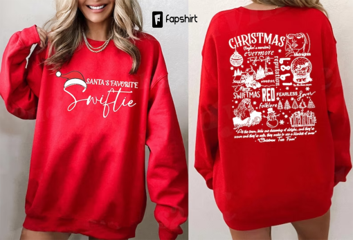 Santa’s Favorite Swiftie Shirt, Christmas Taylor’s Version Sweatshirt, Taylor Swift Christmas Tshirt, Christmas Gift for Swifties