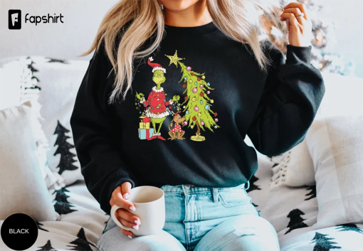 Grinch Christmas Tree Sweatshirt, Grinch Max Tree Shirt, Whimsical Grinch Tree, Christmas Sweatshirt, Grinchmas, Whoville, Grinch Christmas