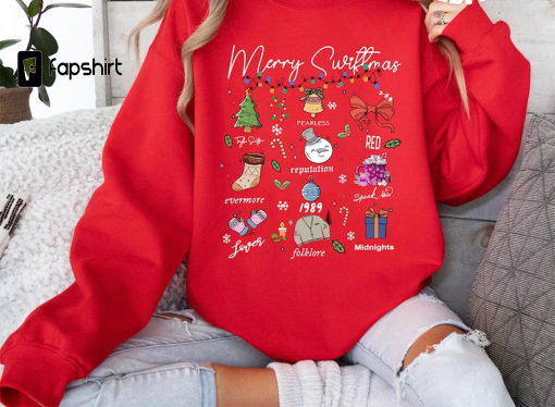 Merry Swiftmas Sweatshirt, Christmas Taylor’s Version Tshirt, Taylor Swiftie Christmas Sweater, Eras Tour Merch, Swiftie Christmas Gifts