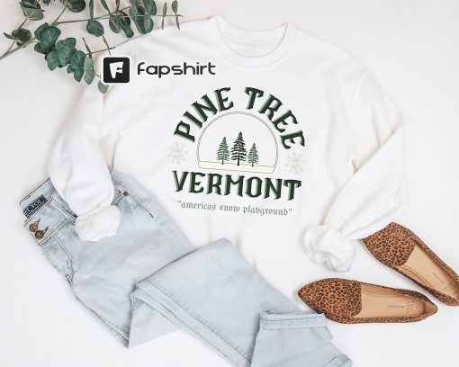 Pine Tree Vermont Sweatshirt, Columbia Inn Pine Tree Vermont Sweatshirt, Christmas Movie Sweatshirt, Christmas White Movie Sweatshirt