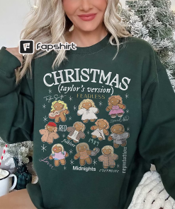 Taylor Gingerbread Christmas Sweatshirt, Merry Swiftmas TS…