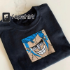 On.e P.iec.e Z.or.o Embroidered Sweatshirt, One piece Inspired Sweatshirt, Anime Sweatshirt