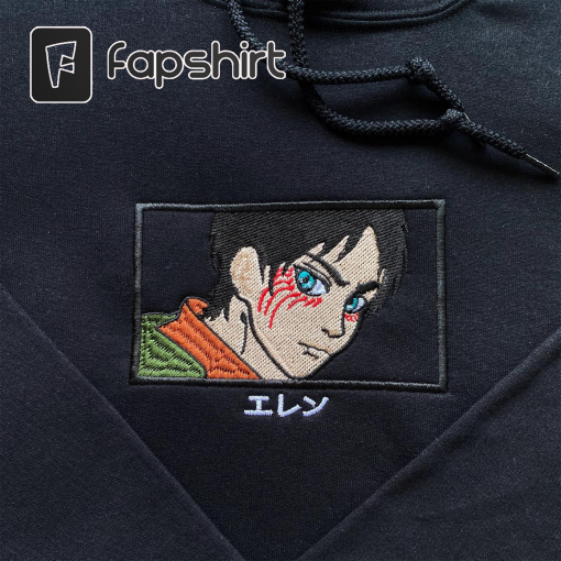 Sweatshirt/T-Shirt with Eren Yeager’s Eyes embroidered