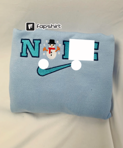 Snowman Embroidered Sweatshirt