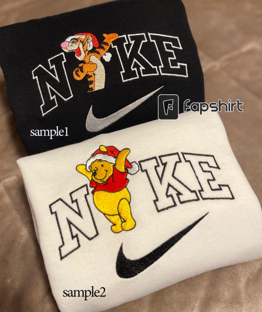 Winnie The Pooh Characters Sweatshirts, Pooh Bear, Piglet , Disney Vacation, Disneyland, Tigger, Couple Shirt, Pooh and Tiger Embroidered sweatshirt