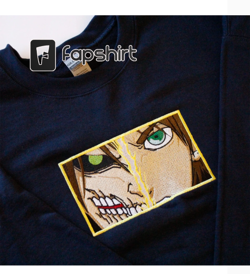 Sweatshirt/T-Shirt with Eren Yeager’s Eyes embroidered