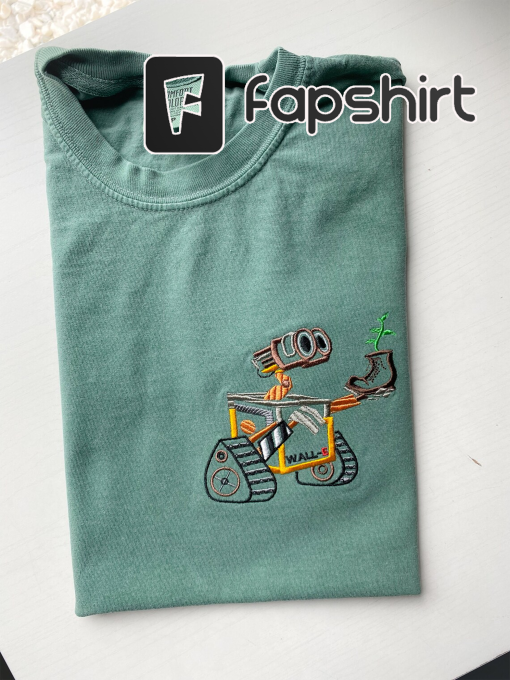 Wall-E Embroidered Shirt | Disney WALL-E Embroidered T-Shirt | Disney World Shirt | Disneyland Shirt