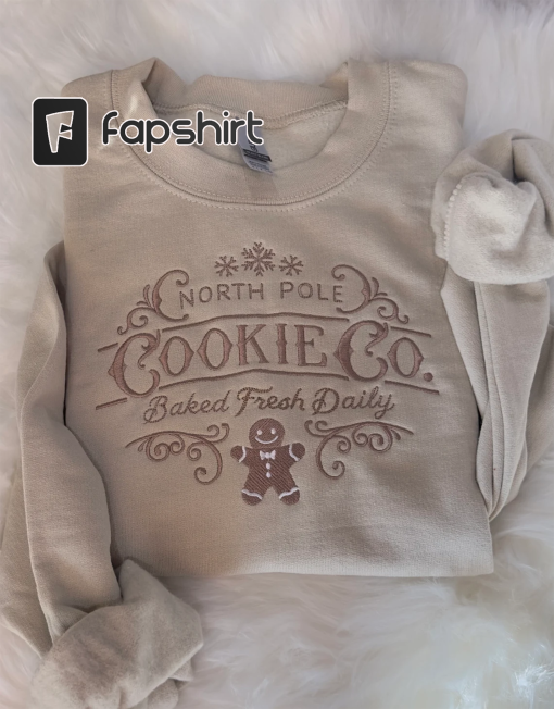 North Pole Cookie Co – Christmas Embroidered Sweatshirt