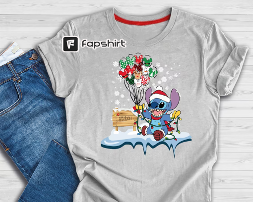 Stitch Shirt for Christmas, Disney Christmas Tee