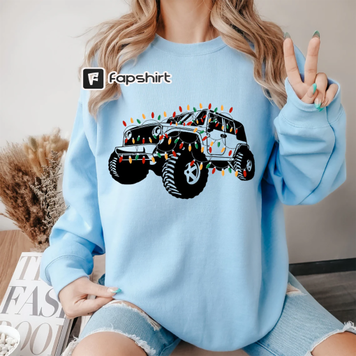 American Offroad Sweatshirt Offroad Forest Shirt Christmas Crewneck Suv Sweater US Offroad 4WD Offroad Shirt Jeep Christmas Shirts