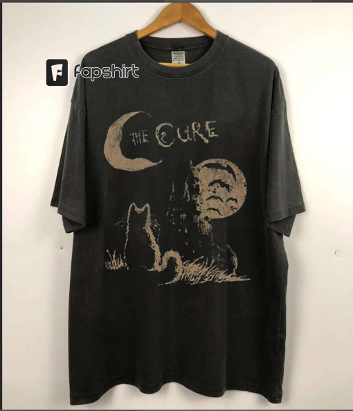 The Cure Cat Tee, 90s Alt Indie Rock, Unisex shirt, Music Gifts, Cat Lover