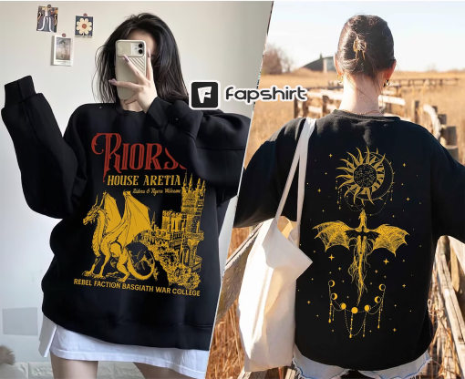 Iron Flame Sweatshirt, Xaden Riorson House Tee, Fourth Wing Merch, Violet Sorrengail Silver One Basgiath War College Dragon Rider