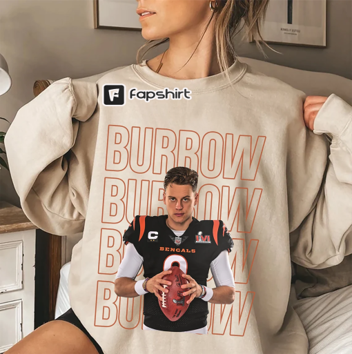 Joe Burrow Sweatshirt, Joe Burrow Sweatshirt, Joe Burrow Crewneck, America Football Sweatshirt, Football Fan Gifts,Bengals Sweatshirt