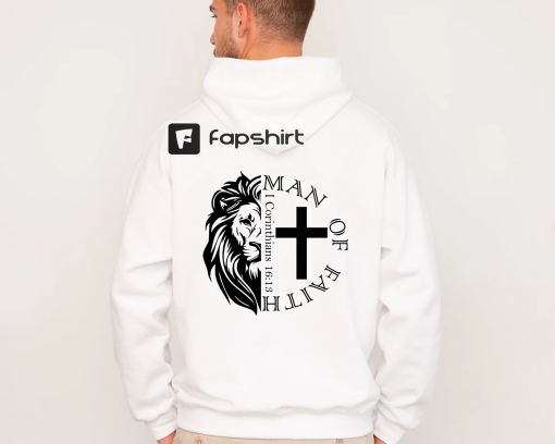 Man Of Faith Sweatshirt, Aesthetic Christian Sweatshirt, Men’s Religious Hoodie, Bible Verse Hoodie, Christian Gifts For Him, Jesus Sweater