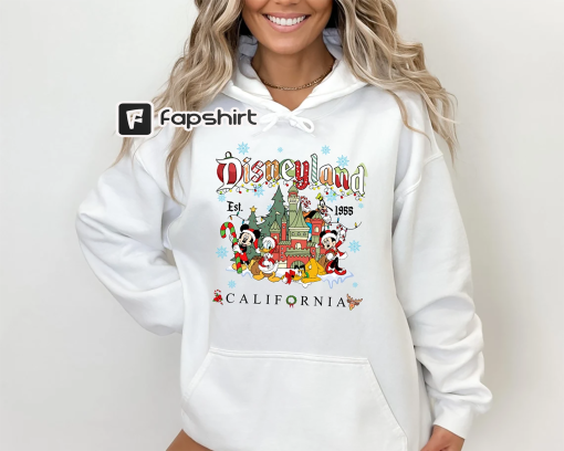 Vintage Disneyland Christmas Sweatshirt, Mickey and Friends Christmas Sweatshirt, Disneyland Sweatshirt, Christmas Family Shirt