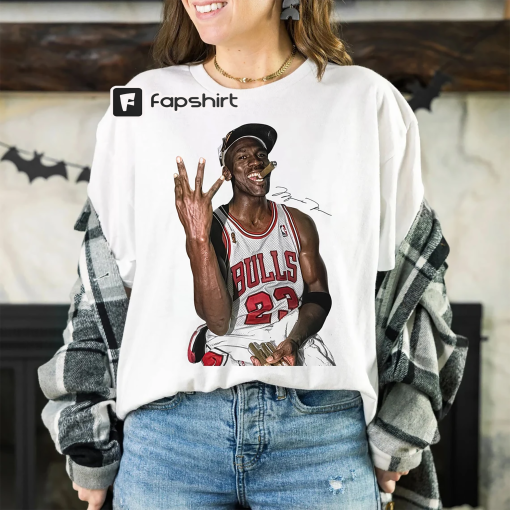 Michael Jordan Basketball Shirt, Vintage Basketball Retro 90s Tee, Chicago Fan, Bulls Gift Unisex Bootleg Shirt