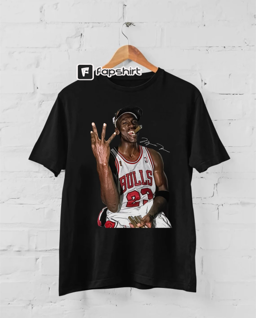 Michael Jordan Basketball Shirt, Vintage Basketball Retro 90s Tee, Chicago Fan, Bulls Gift Unisex Bootleg Shirt