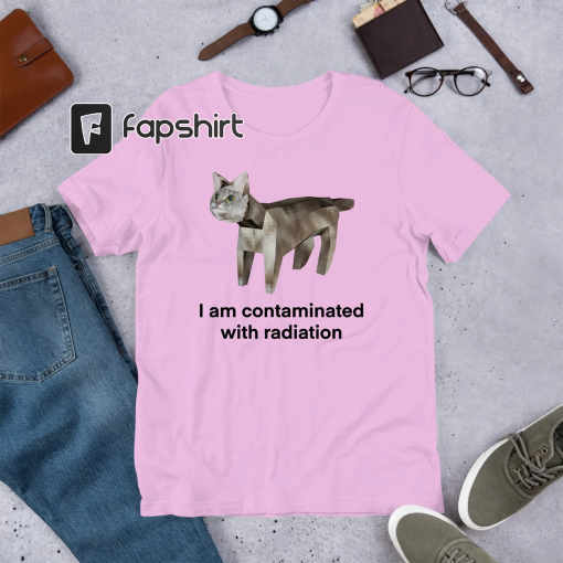 I Am Contaminated Funny Cat Meme Shirt / Ironic Shirt / Weirdcore Clothing / Low Poly Feline / Oddly Specific / Unhinged / Cursed