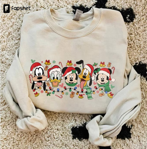 Christmas Mickey and Friends Sweatshirt, Disneyland Christmas Sweatshirt, Christmas Family Shirt, Mickey Xmas Sweatshirt, Christmas Sweater.