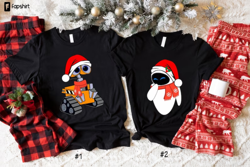 Wall-E and Eve Christmas Shirts, Wall-E and Eve Couple Shirts, Wall-E and Eve Matching Christmas, Disney Couples Xmas Sweatshirt