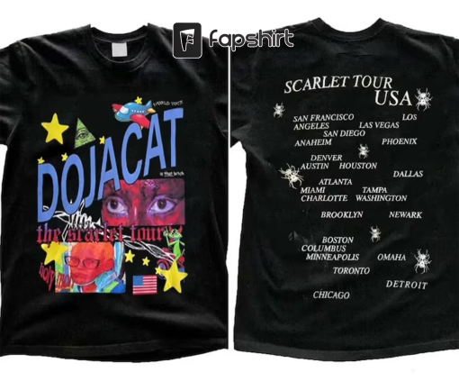 Doja Cat The Scarlet Tour 2023 2 Sides T-Shirt, Doja Cat Tour With Special Guests Sweatshirt, Doja Cat Merch, Music Concert Tee