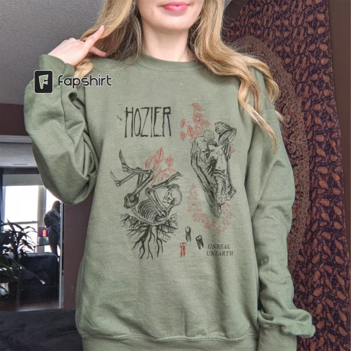 Hozier 2023 Vintage Sweatshirt, Unreal Unearth Tour 2023 Sweatshirt, Hozier Tour 2023 Sweatshirt, Vintage Unreal Unearth Sweatshirt