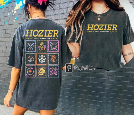 Hozier Tour 2023,Unreal Unearth Tour 2023 Merch 2side graphic shirt, 90s Rap Music Shirt 2 Sides, Bootleg Vintage, Hozier 90s Rap shirt