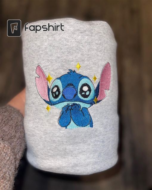 Stitch Cottagecore Sweatshirt, Disney Cottagecore Hoodie, Mushroom Stitch  Embroidered Sweatshirt