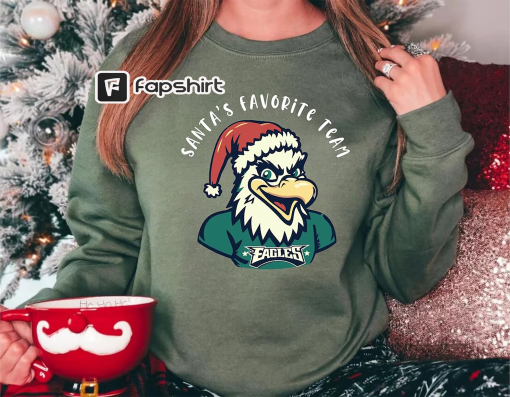 Christmas Cheer Philadelphia Eagles Sweatshirt, NFL Hoodies, Football Sweatshirt, Festive Eagles Christmas Sweatshirt, Christmas Eagle Gift