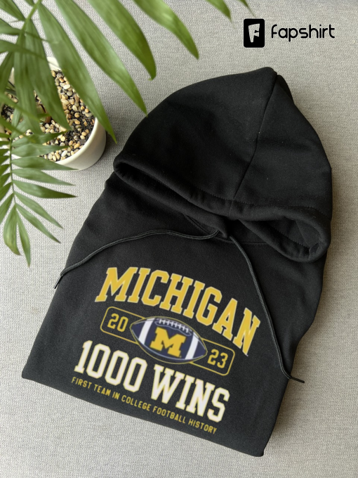 Michigan 1000 Wins T-shirt, Official Sport University of Michigan 1000th Win Shirt, Hoodie, Unisex, Oversized, Gift For Michigan Fans