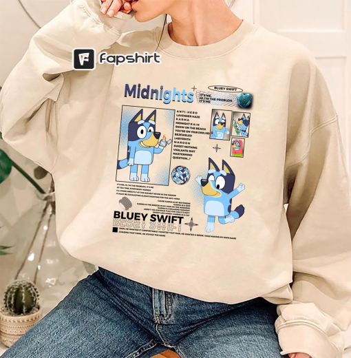 Midnight Bluey Shirt | Bluey Family Shirt | Bluey Cartoon Shirt | Bluey Birthday Party Shirt | Bluey Heeler Shirt | Eras Tour Bluey