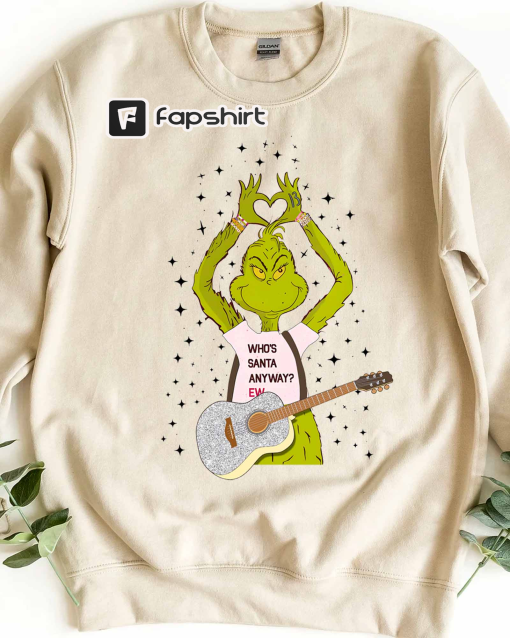 Christmas The Eras Tour Sweatshirt, ,Grinch Long Sleeve, Grinchmas Shirt, 90’s Vintage Movie Sweater, Xmas Eras Tour, Holiday Film Merch